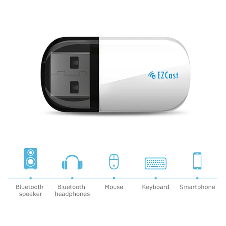 محول لاسلكي EZCast EZC-5200BS بسرعة 600 ميجابت في الثانية، مزدوج النطاق، واي فاي + بلوتوث، USB 2.0