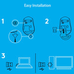 Logitech M330 Wireless Optical Mute Mouse with Micro USB Receiver