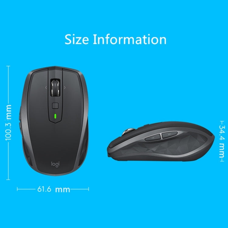 Logitech MX Anywhere 2S 4000DPI Bluetooth + Unifying Dual-mode Rechargeable Symmetrical Design Wireless Optical Gaming Mouse