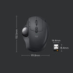 Logitech MX ERGO 440DPI Bluetooth + Unifying Dual-mode Wireless Trackball Optical Mouse, MX ERGO