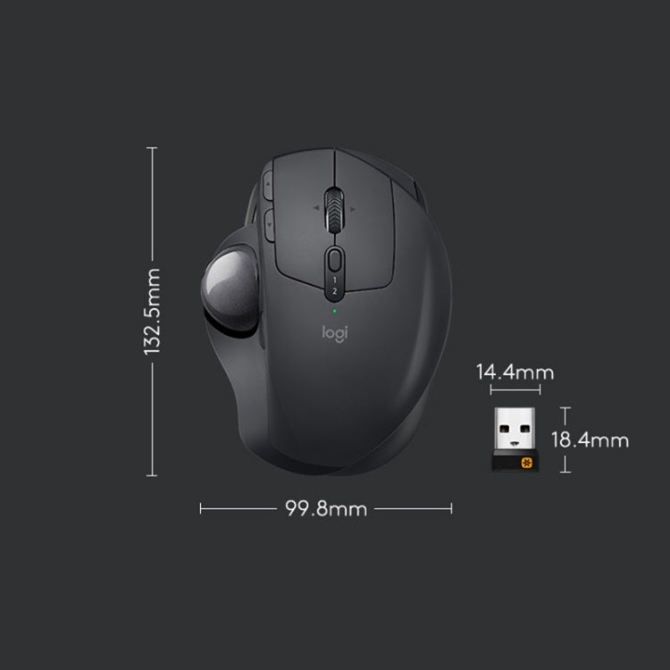 Logitech MX ERGO 440DPI Bluetooth + Unifying Dual-mode Wireless Trackball Optical Mouse, MX ERGO
