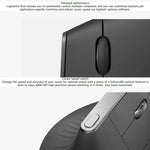 Logitech MX Vertical 4000DPI USB-C / Type-C + Unifying + Bluetooth Three-mode Ergonomic Wireless Vertical Optical Mouse, MX Vertical