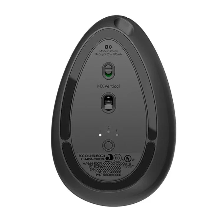 Logitech MX Vertical 4000DPI USB-C / Type-C + Unifying + Bluetooth Three-mode Ergonomic Wireless Vertical Optical Mouse, MX Vertical