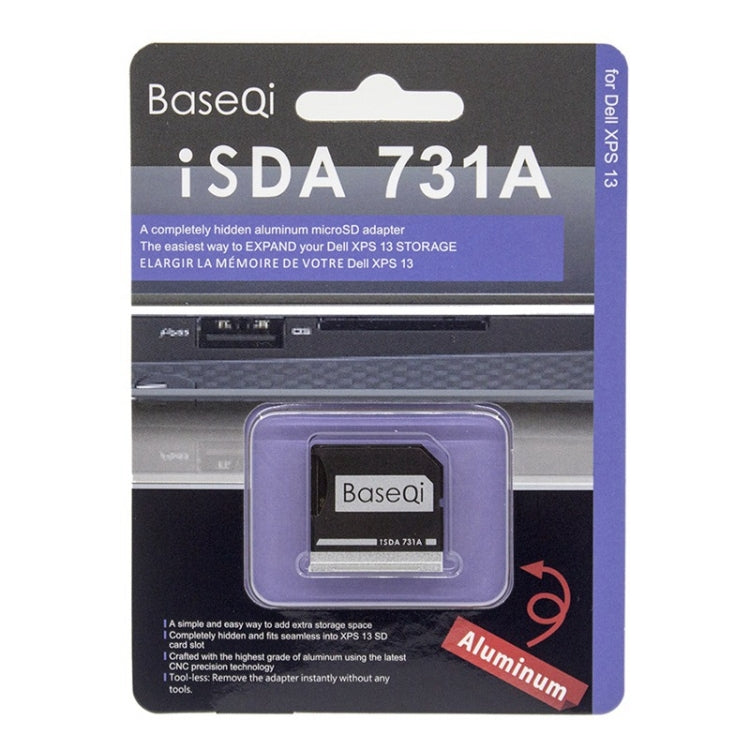 BASEQI Hidden Aluminum Alloy High Speed SD Card Case for Dell XPS 13.3 inch Laptop, For Dell XPS 13.3 inch