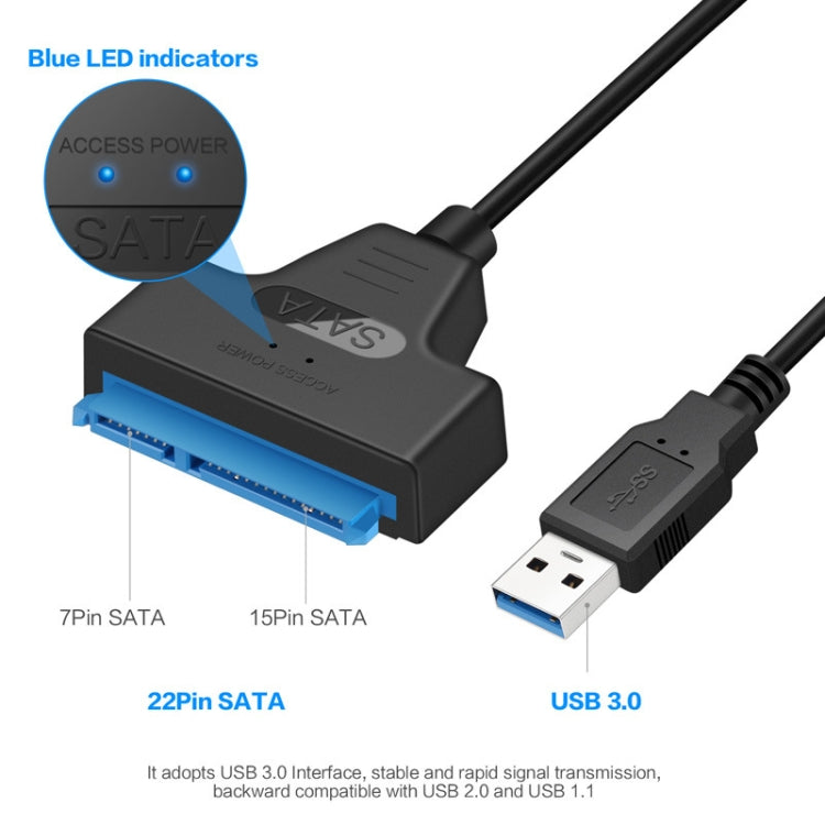 محول كابل SATA إلى USB 3.0 احترافي لتوسيع محرك الأقراص الصلبة SSD بحجم 2.5 بوصة، 2.5 بوصة