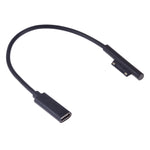 USB-C / Type-C Female to 6 Pin Male Laptop PD Fast Charging Cable for Microsoft Surface Pro 9 / 8 / 7 / 6 / 5 / 4 / 3, Cable Length: 0.2m, Pro 9 / 8 / 7 / 6 / 5 / 4 / 3 to USB-C / Type-C Female Black                                                     ...