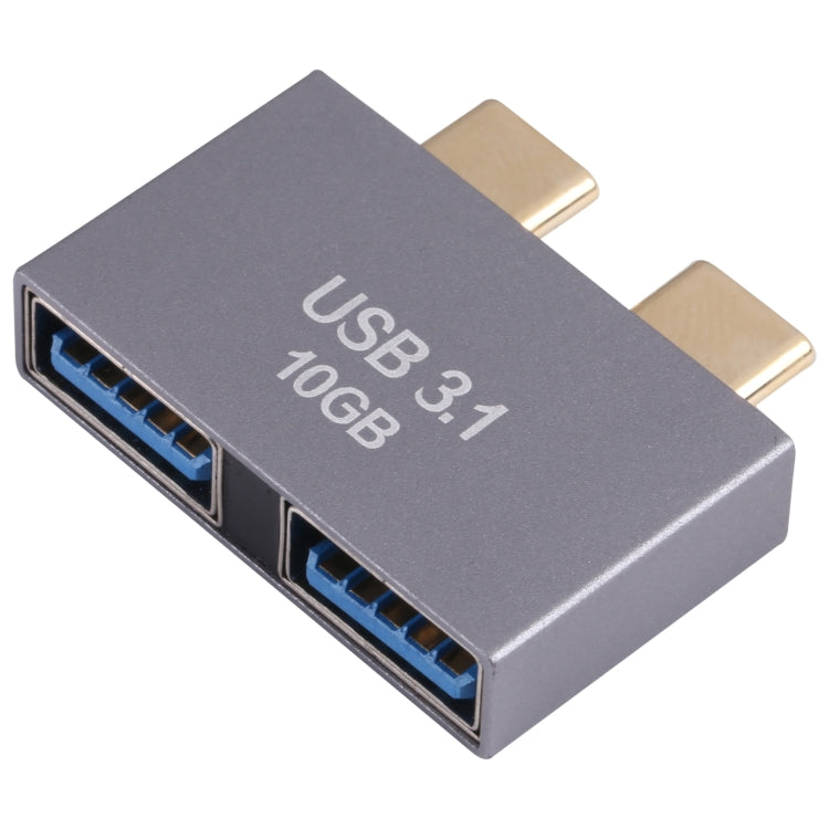 محول من 2 منفذ USB أنثى إلى 2 منفذ USB-C / Type-C ذكر، 2 منفذ USB أنثى إلى 2 منفذ Type-C ذكر