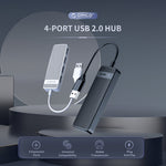 محول HUB USB 2.0 بأربعة منافذ ORICO FL02 بسرعة 480 ميجابت في الثانية، FL02