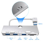 Rocketek For iMac USB3.0 x 3 + SD / TF Multi-function HUB Expansion Dock, USB3.0 x 3 + SD / TF
