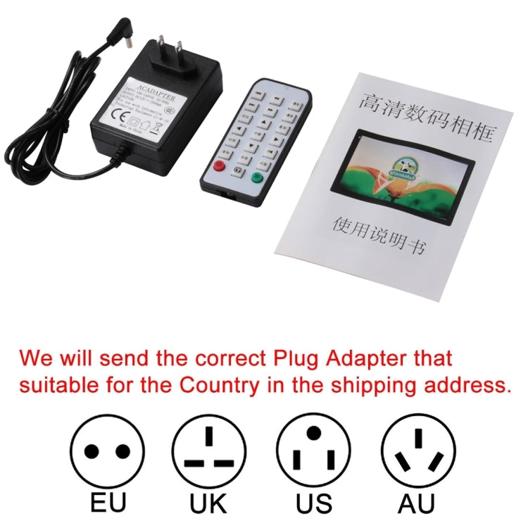11.6 inch FHD LED Display Digital Photo Frame with Holder & Remote Control, MSTAR V56 Program, Support USB / SD Card Input, MSTAR V56 11.6 inch, 11.6 inch