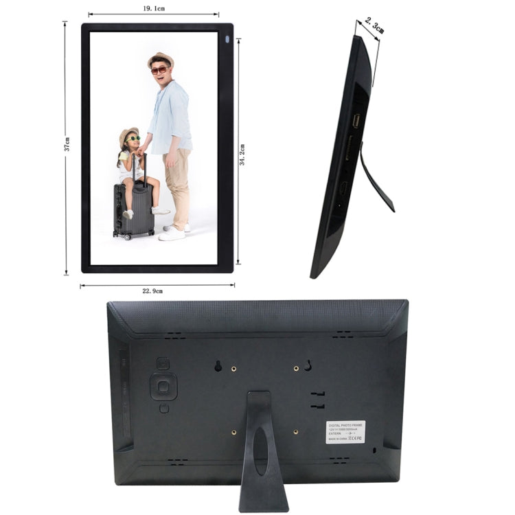 15.6 inch FHD LED Display Digital Photo Frame with Holder & Remote Control, MSTAR V53 Program, Support USB / SD Card Input
