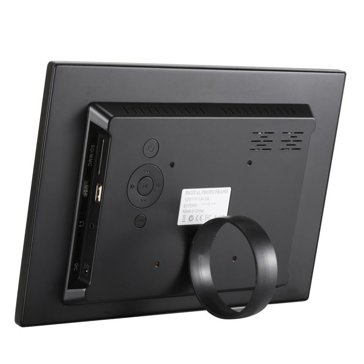 إطار صور رقمي بشاشة عالية الدقة 1280x800 مقاس 12.1 بوصة HSD1202 مع حامل وتحكم عن بعد، يدعم بطاقة SD / MMC / MS / منفذ USB، قابس EU (فضي)، HSD1202 12.1 بوصة