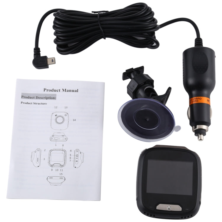 Mini Car DVR Camera Recorder 2.0 inch LCD Screen HD 1080P 170 Degrees Wide Angle Viewing, Support Motion Detection / Infrared Night Vision / TF Card / Mic, 2.0 inch