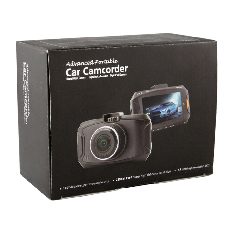 GS90C Car DVR Camera 2.7 inch LCD Screen HD 2304 x 1296P 170 Degree Wide Angle Viewing, Support Motion Detection / TF Card / G-Sensor / HDMI, GS90C