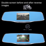 G835 HD 1080P 4.3 inch Screen Display Rearview Mirror Vehicle DVR, Generalplus 2248, 2 Cameras 170 Degree Wide Angle Viewing, Support HDR Recording / Motion Detection Function, G835