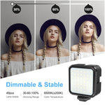 PULUZ U/C Shape Portable Handheld DV Bracket Stabilizer + LED Fill Light Kit with Cold Shoe Tripod Head for All SLR Cameras and Home DV Camera, C-Shaped Bracket + Fill Light