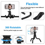 PULUZ Mini Octopus Flexible Tripod Holder with Ball Head & Phone Clamp + Tripod Mount Adapter & Long Screw for SLR Cameras, GoPro, Cellphone, Size: 30cmx5cm, 30cm Tripod + Phone Clamp