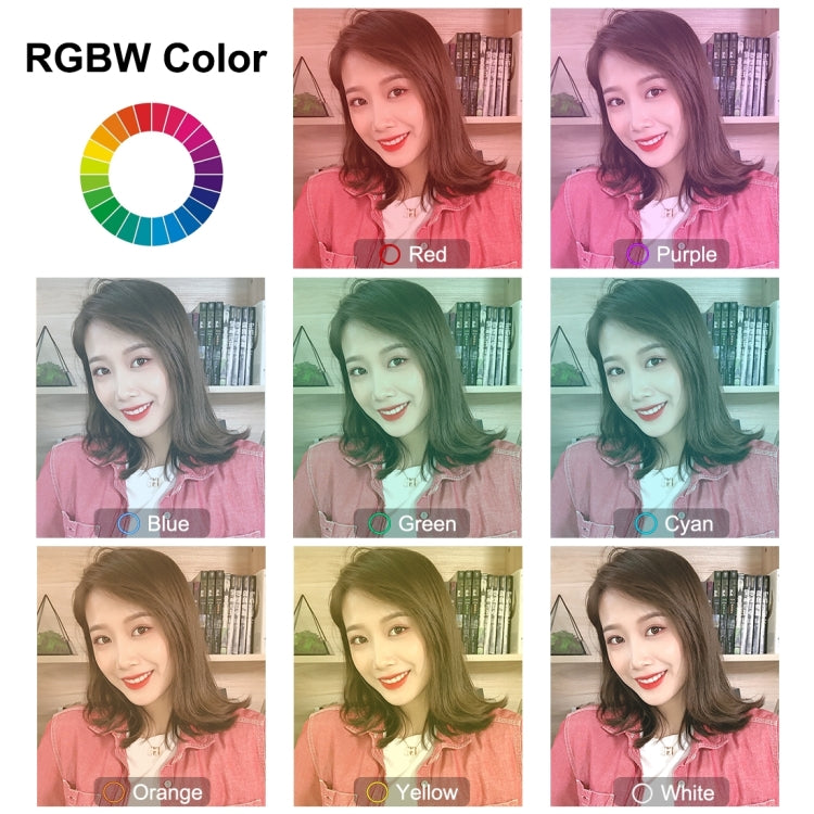 PULUZ 11.8 inch 30cm RGBW Light + 1.1m Tripod Mount Curved Surface Dimmable LED Dual Color Temperature LED Ring Selfie Vlogging Video Light  Live Broadcast Kits with Cold Shoe Tripod Ball Head & Phone Clamp & Remote Control, 11.8 inch RGB+1.1m Tripod