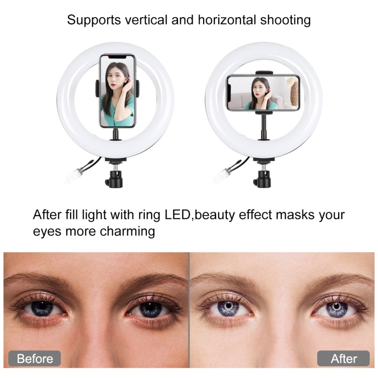 حلقة ضوء LED من PULUZ بقياس 7.9 بوصة 20 سم مع إضاءة RGBW وقاعدة دائرية قابلة للتعتيم، ضوء LED منحني بدرجتي حرارة لون، إضاءة تصوير سيلفي وفلوغ مع مشبك للهاتف، 7.9 بوصة + قاعدة دائرية