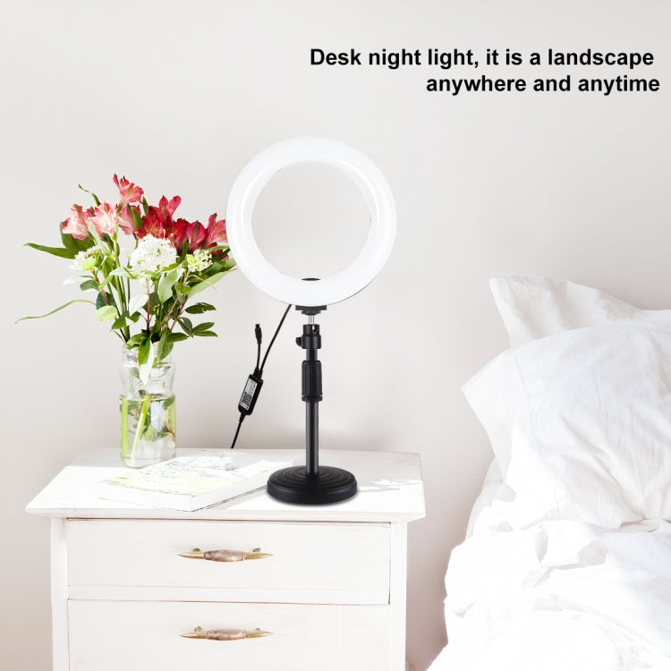 حلقة ضوء LED من PULUZ بقياس 7.9 بوصة 20 سم مع إضاءة RGBW وقاعدة دائرية قابلة للتعتيم، ضوء LED منحني بدرجتي حرارة لون، إضاءة تصوير سيلفي وفلوغ مع مشبك للهاتف، 7.9 بوصة + قاعدة دائرية