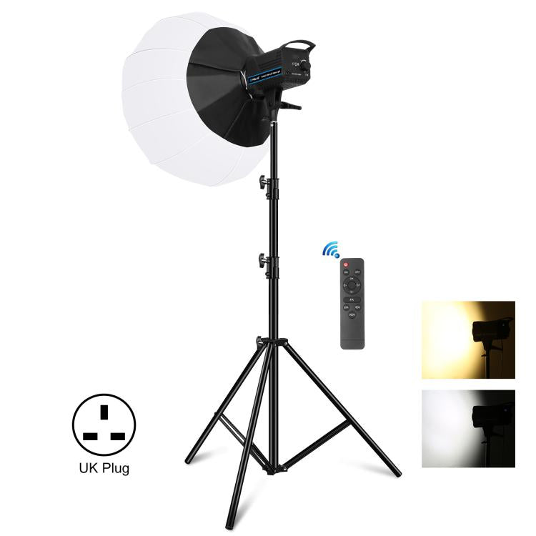 PULUZ 220V 120W Studio Video Light + 2.8m Light Holder + 65cm Foldable Lantern Softbox Photography Kit, 120W 2700K-6500K Light 2.8m Light Holder Kit EU Plug, 120W 2700K-6500K Light 2.8m Light Holder Kit UK Plug                                          ...