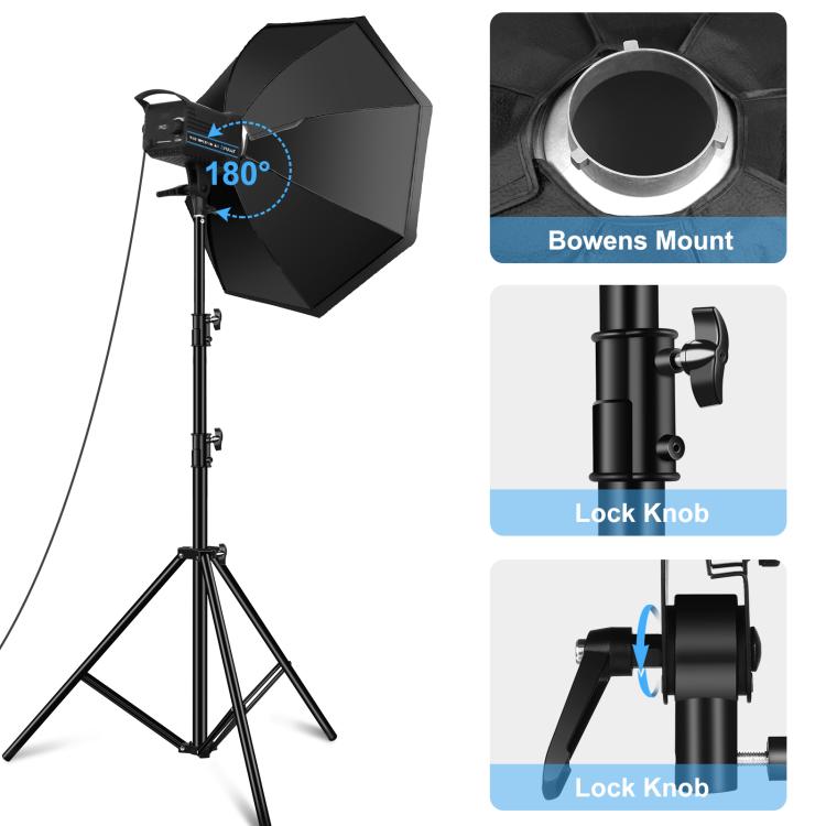 PULUZ 120W Photo Studio Strobe Flash Light Kit with Softbox Reflector & Tripod, 120W 2700K-6500K Light Kit US Plug, 120W 2700K-6500KK Light Kit EU Plug, 120W 2700K-6500K Light Kit UK Plug
