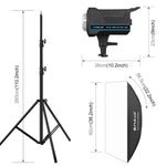 PULUZ 120W Photo Studio Strobe Flash Light Kit with Softbox Reflector & Tripod, Rectangle 120W 2700K-6500K Light Kit EU Plug, Rectangle 120W 2700K-6500K Light Kit UK Plug, Rectangle 120W 2700K-6500K Light Kit US Plug