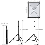 PULUZ Softbox Lighting Kit 2 PCS 50x70cm Professional Photo Studio Photography Light Equipment with 2 x E27 Socket Bulb Photography Lighting Kit, 2 PCS Single Bulb EU Plug, 2 PCS Single Bulb US Plug