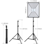 PULUZ Softbox Lighting Kit 2 PCS 50x70cm Professional Photo Studio Photography Light Equipment with 8 x E27 20W E27 Socket Bulb Photography Lighting Kit for Filming Portrait Shooting / Fashion Advertising Photography, 2 PCS 4 x Bulb Kit EU Plug        ...