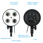 PULUZ Softbox Lighting Kit 2 PCS 50x70cm Professional Photo Studio Photography Light Equipment with 8 x E27 20W E27 Socket Bulb Photography Lighting Kit for Filming Portrait Shooting / Fashion Advertising Photography, 2 PCS 4 x Bulb Kit EU Plug        ...