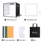 PULUZ 30cm Folding Ring Light Photo Lighting Studio Shooting Tent Box with Shadowless Light Panel, 30cm Box + Shadowless Light