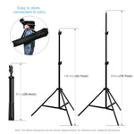 PULUZ 2x2m Photo Studio Background Support Stand Backdrop Crossbar Bracket Kit with Red / Blue / Green Backdrops, 2 x 2m(double stands)