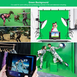 PULUZ 2x2m Photo Studio Background Support Stand Backdrop Crossbar Bracket Kit with Red / Blue / Green Backdrops, 2 x 2m(double stands)