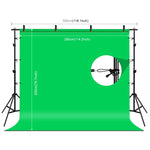 PULUZ 2.9x2m Photo Studio Background Support Stand Backdrop Crossbar Bracket Kit with Red / Blue / Green Backdrops, 2.9 x2 m (double stands)