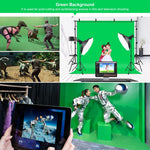 PULUZ 2.9x2m Photo Studio Background Support Stand Backdrop Crossbar Bracket Kit with Red / Blue / Green Backdrops, 2.9 x2 m (double stands)