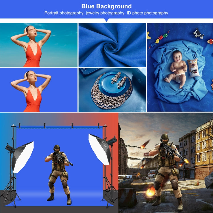 PULUZ 2.9x2m Photo Studio Background Support Stand Backdrop Crossbar Bracket Kit with Red / Blue / Green Backdrops, 2.9 x2 m (double stands)