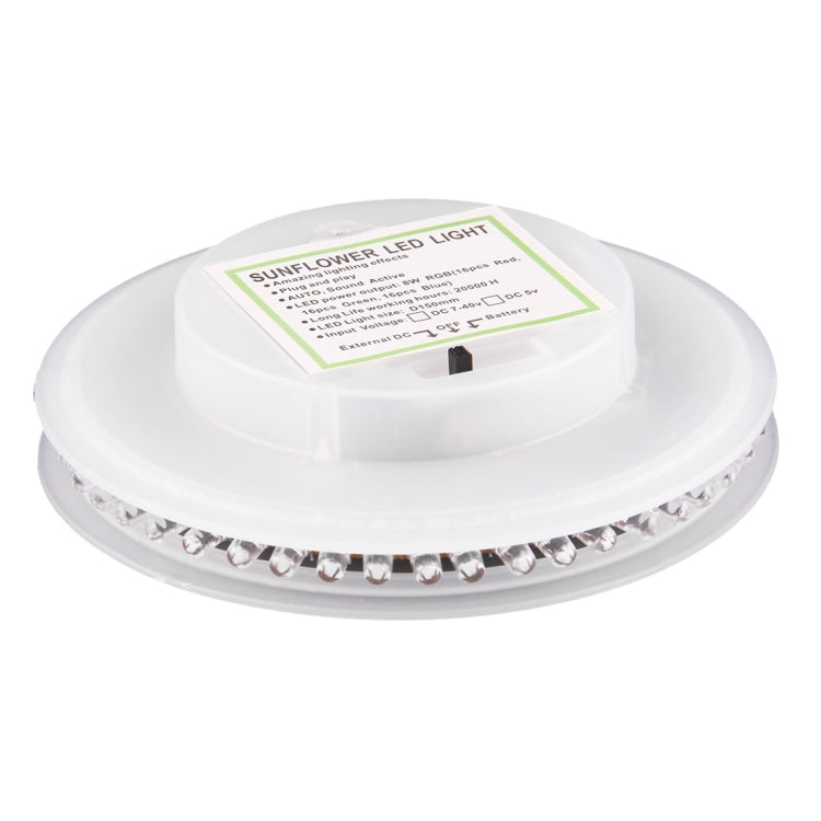 8W Sunflower LED Stage Light, Sound Control / Auto Run Mode