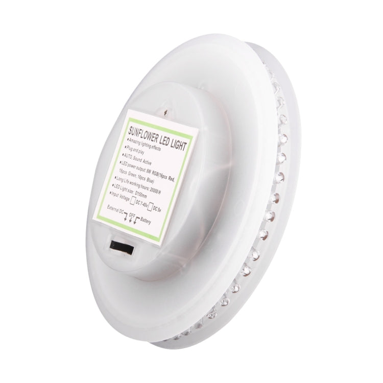 8W Sunflower LED Stage Light, Sound Control / Auto Run Mode