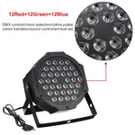 36W 36 LEDs DMX512 RGB LED PAR Light with Remote Control, Strobe + Sound Control + Self-propelled, AC 100-240V, RGB with Remote Control
