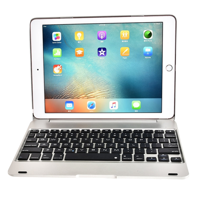 حافظة تابلت ABS فائقة النحافة قابلة للطي أفقيًا + لوحة مفاتيح بلوتوث لجهاز iPad 9.7 (2017/2018) و iPad Air و Air 2 و iPad Pro 9.7 و iPad جديد 9.7 بوصة (2017)