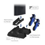 DOBE TP4-882 3 in 1 Game Console Cooling Fan + Game Storage Slots + Game Controller Charging Dock for Sony PS4 / PS4 Pro / PS4 Slim, For PS4 / PS4 Pro / PS4 Slim