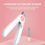 Pet Cat and Dog LED Light Nail Clippers, Pink, Blue