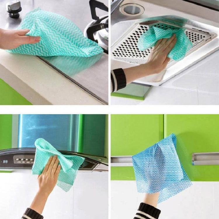 50 Sheets Non-Woven Disposable Washing Towels Dishcloth, Red, Orange, Blue