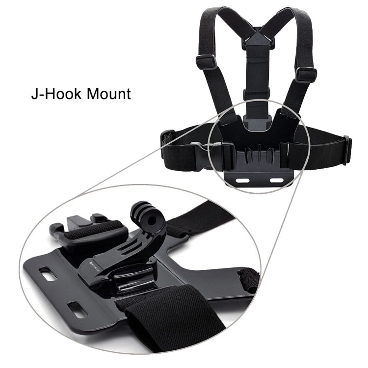 PULUZ Black Vertical Surface J-Hook Buckle Mount for PULUZ Action Sports Cameras Jaws Flex Clamp Mount for GoPro, Insta360, DJI and Other Action Cameras, J-Hook Mount