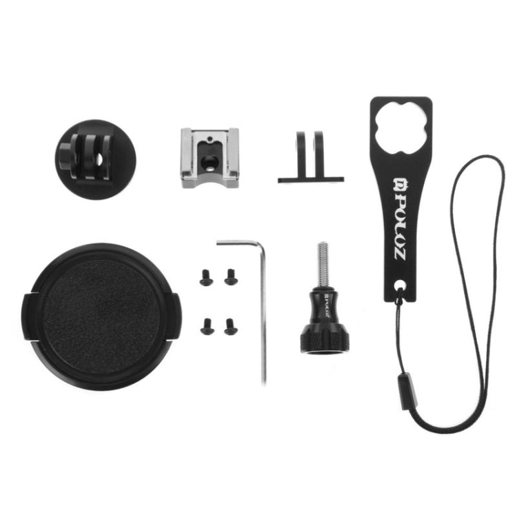 PULUZ Housing Shell CNC Aluminum Alloy Protective Cage Kit with Metal Wrench & Lens Cap & Screw & Tripod Adapter for GoPro HERO5 Session /HERO4 Session /HERO Session, For HERO5 Session, For HERO4 Session