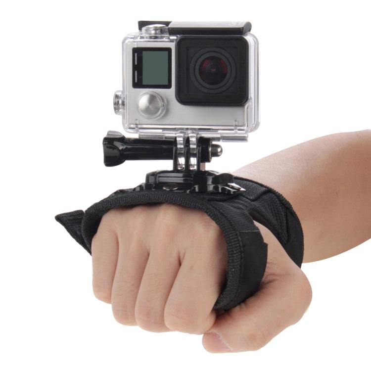 PULUZ 360 Degree Rotation Glove Style Palm Strap Mount Band for GoPro, Insta360, DJI and Other Action Cameras, Glove Palm Strap