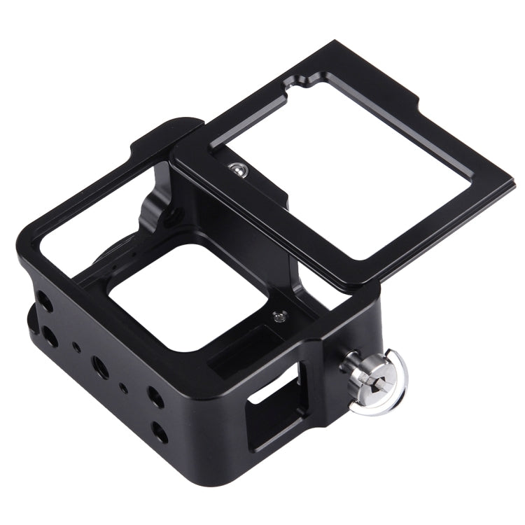 PULUZ Housing Shell CNC Aluminum Alloy Protective Cage with Insurance Frame & 52mm UV Lens for GoPro HERO(2018) /7 Black /6 /5, For HERO6 /5 Pull Frame, For HERO5 Pull Frame