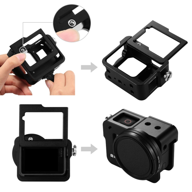 PULUZ Housing Shell CNC Aluminum Alloy Protective Cage with Insurance Frame & 52mm UV Lens for GoPro HERO(2018) /7 Black /6 /5, For HERO6 /5 Pull Frame, For HERO5 Pull Frame