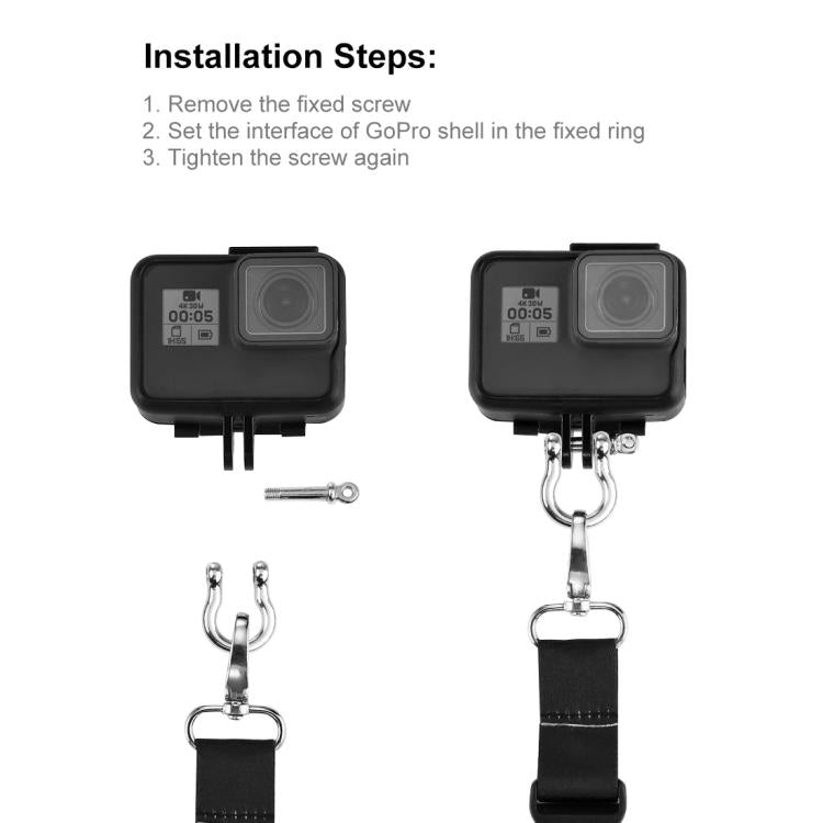 PULUZ 60cm Detachable Long Neck Strap Lanyard SlingGoPro, Insta360, DJI and Other Action Cameras, 60cm Neck Strap