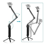 PULUZ 3-Way Grip Foldable Tripod Selfie-stick Extension Monopod for GoPro, Insta360 ONE R, DJI Osmo Action and Other Action Cameras, Length: 20-58cm, Length: 20-58cm